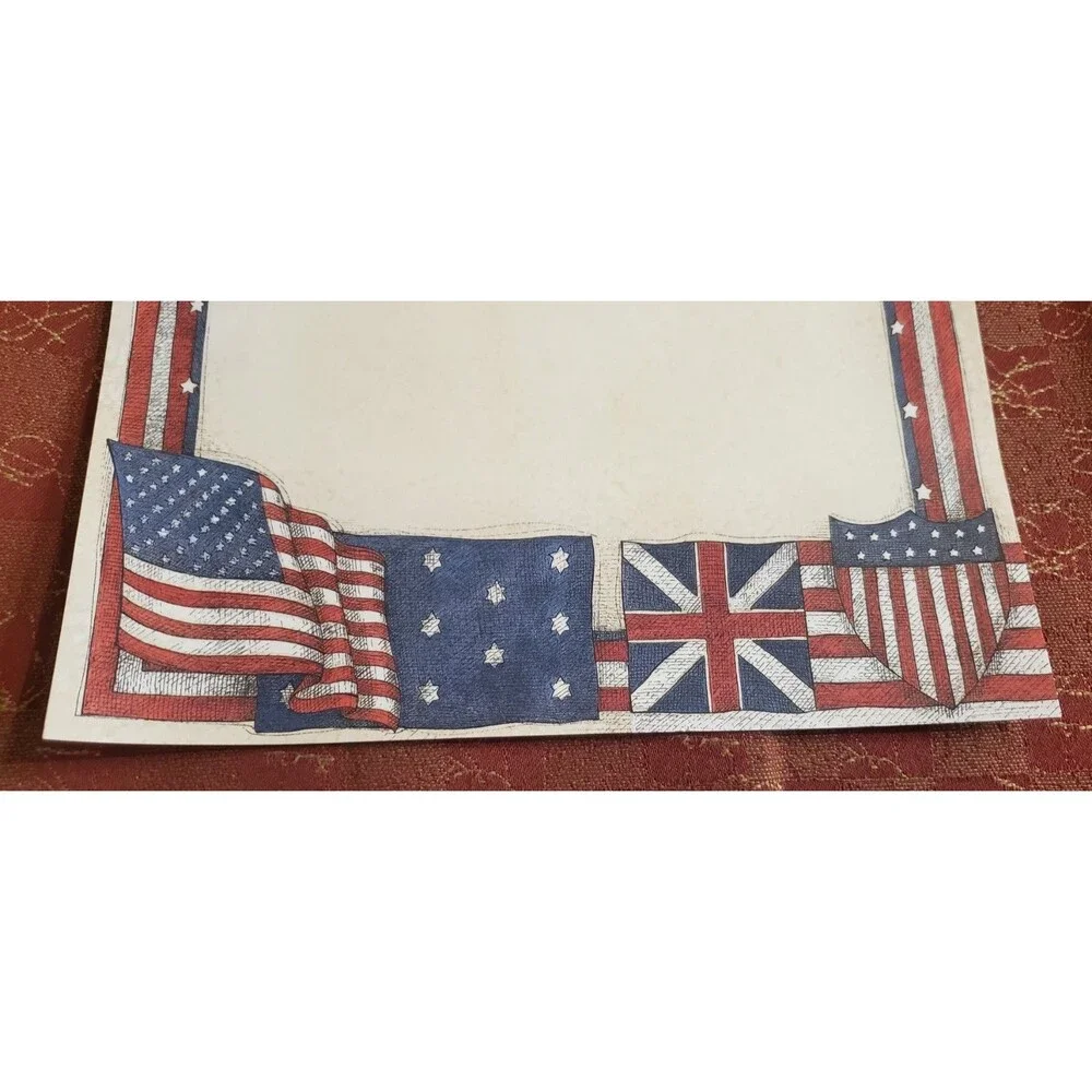 Vintage Large Lot Printer Paper Loose Leaf Stationery Letterhead Borders Themes